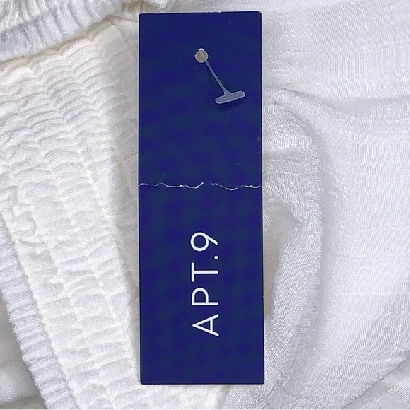 NEW Medium Apt 9 White Skirt Lace Accent Elastic Waistband Boho Bohemian Lined - Picture 3 of 16